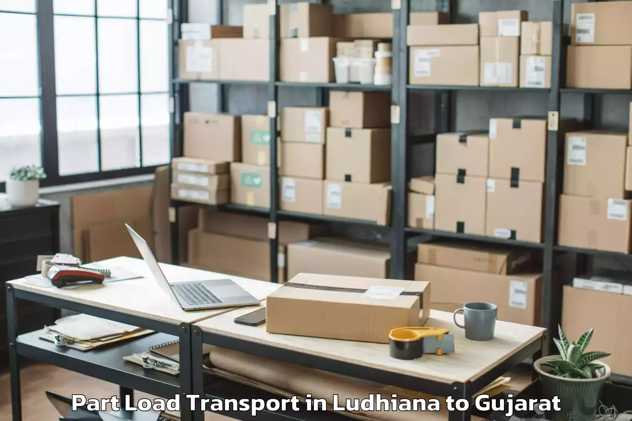 Affordable Ludhiana to Kheralu Part Load Transport